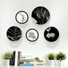 Скандинавская картина на холсте, черно-белое растение, круглый декоративный постер, простой современный подвесной и ресторан, скандинавское настенное искусство