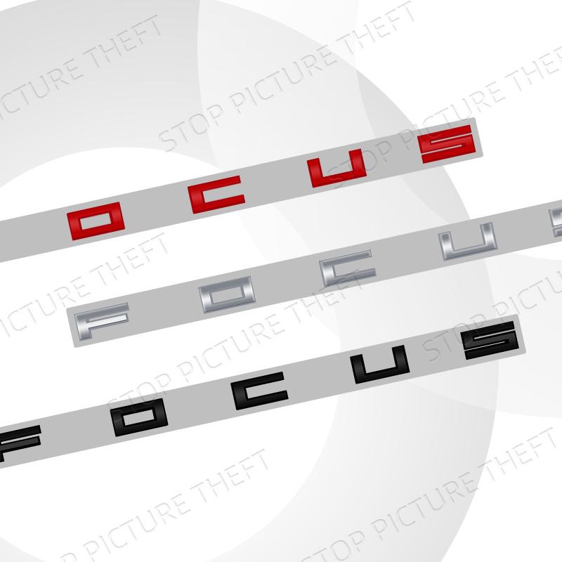 Metal Alloy For Ford Focus Letter Logo Car Trunk Fender Sticker Decoration Emblem Badge Accessories