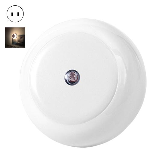 LED Night Lamp Super Bright Auto On/Off Energy Saving Plug And Play Flicker Free Illumination ABS Light Sensor Control Round LED Lamp Home Supplies
