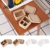 Durable Mini Lunch Box 5Pcs Boxes, Miniature 1:12 Scale Bento Box, Tiny Food Container with Lid for Doll Mansion Kitchen Accessories Scene Props
