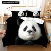 3D Panda Bedding Set Lovely China Black White Animal Duvet Cover King Queen Bamboo Comforter Cover 2/3pcs Polyester Quilt Cover