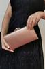 Women's Stylish and Useful Evening Dress Bag Powder Fabric Faux Leather Evening Dress Bag