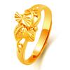 Sand Gold Ring for Women, Long-lasting Color Retention, Niche Sweet Imitation Gold Open Female Ring, Copper Alloy Accessories