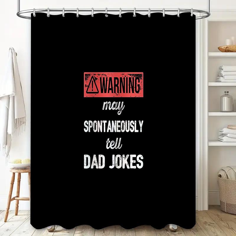 Funny Warning Shower Curtain Bathroom Decor Washable Fabric Abstract Art Home Decor Set Modern Style Hotel Supplies