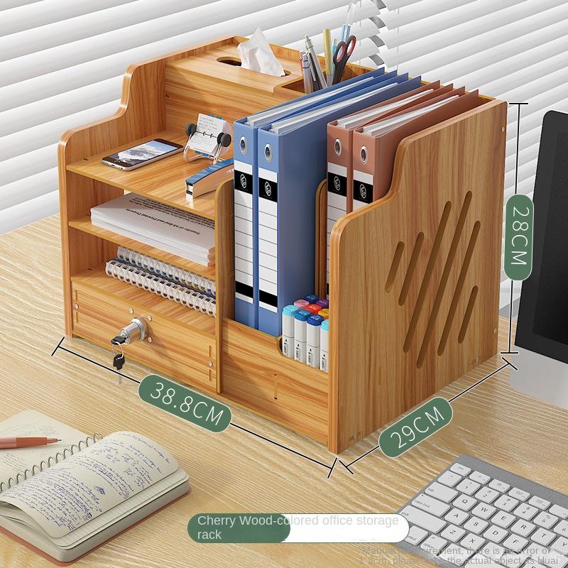 Студенческая простая подставка для книг, книжная полка, офисная полка для файлов, многослойная полка, настольная деревянная папка, ящик для хранения