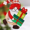 12 PCS Christmas Painted Wooden Pendant Santa Claus Gift Christmas Tree 12 Pack Boxed Decorations