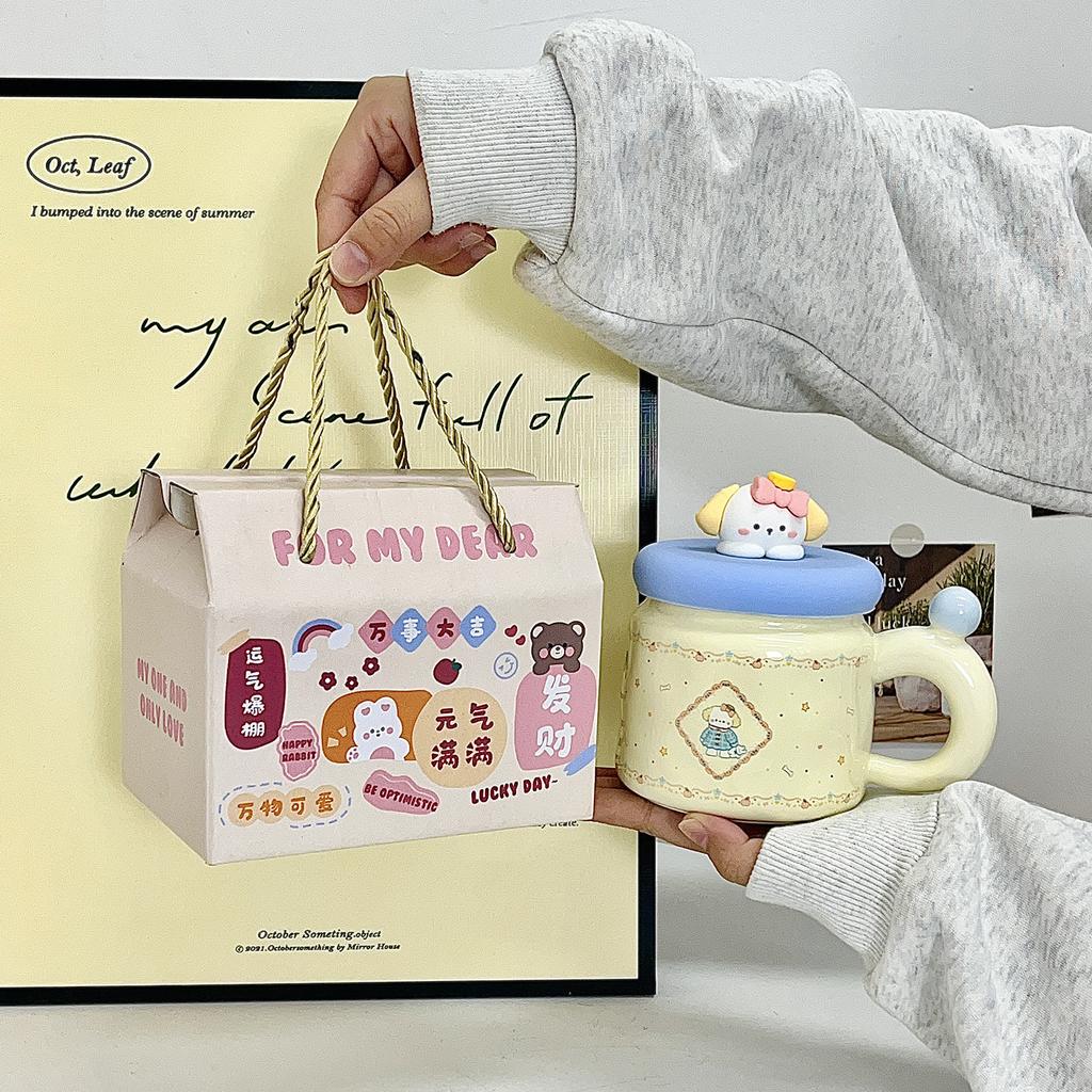 Кружка Щенок Керамическая Милая Чашка для Воды Бытовая Детская Кружка для Молока Высококачественный Сувенир Подарок на День Рождения