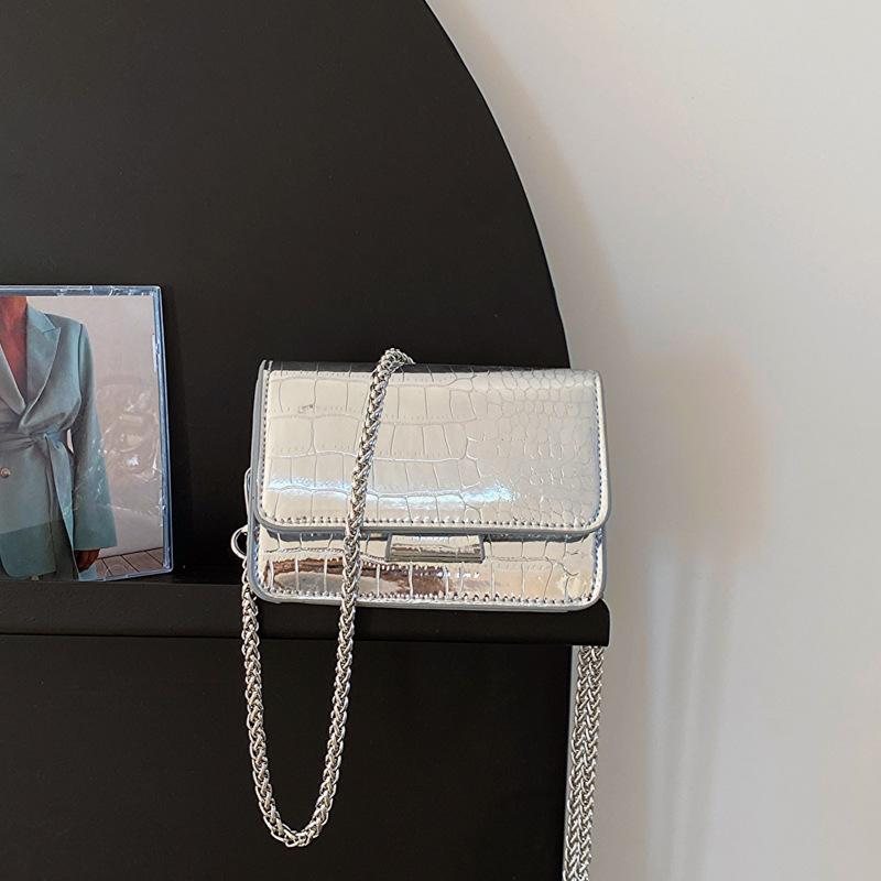 Женские сумки через плечо с узором под крокодила из искусственной кожи, трендовые дизайнерские сумки с цепочкой, портмоне, мини-сумка с одним квадратом ARI