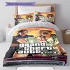 Постельное белье с узором Grand Theft Auto, Комплект с одеялом, Пододеяльник, Наволочка, Домашний подарок на день рождения (1 пододеяльник + 2 наволочки, без наполнителя)