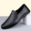 Fashion Genuine Leather Mens Loafers Slip On Soft Casual Shoes Non Slip Breathable Driving Flats Luxury Brand Walking Slip On Mocassin
