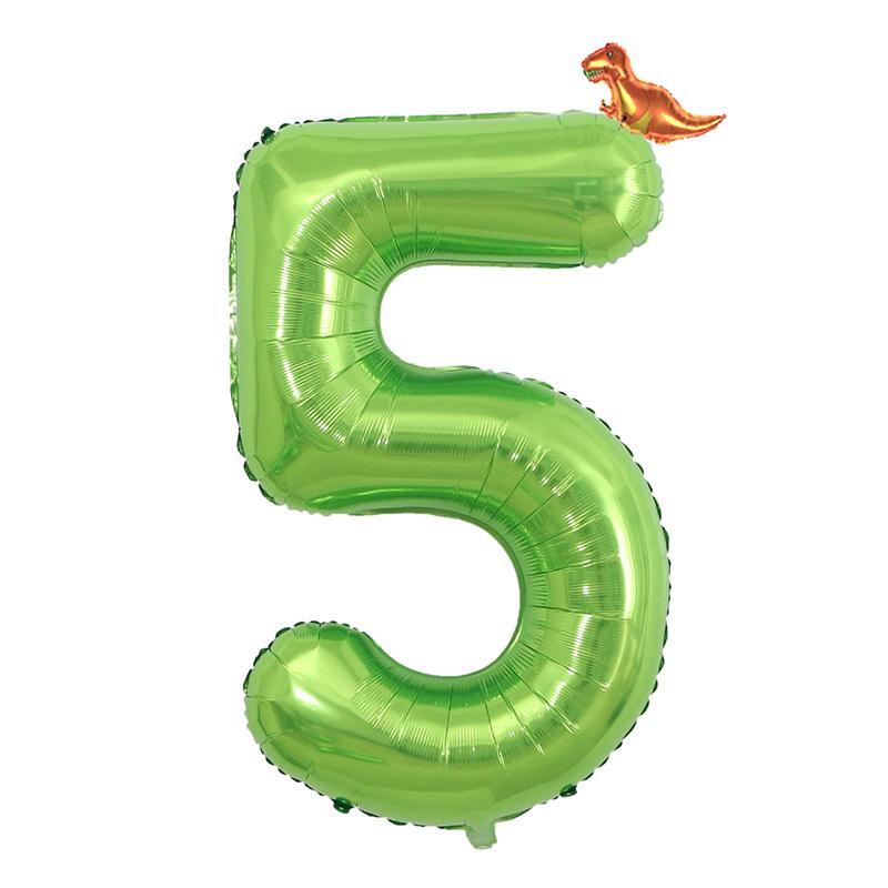 Зеленый шар 40 дюймов 0-9 День рождения Цифровой шар День рождения Вечеринка Годовщина Фон Макет Декоративный шар