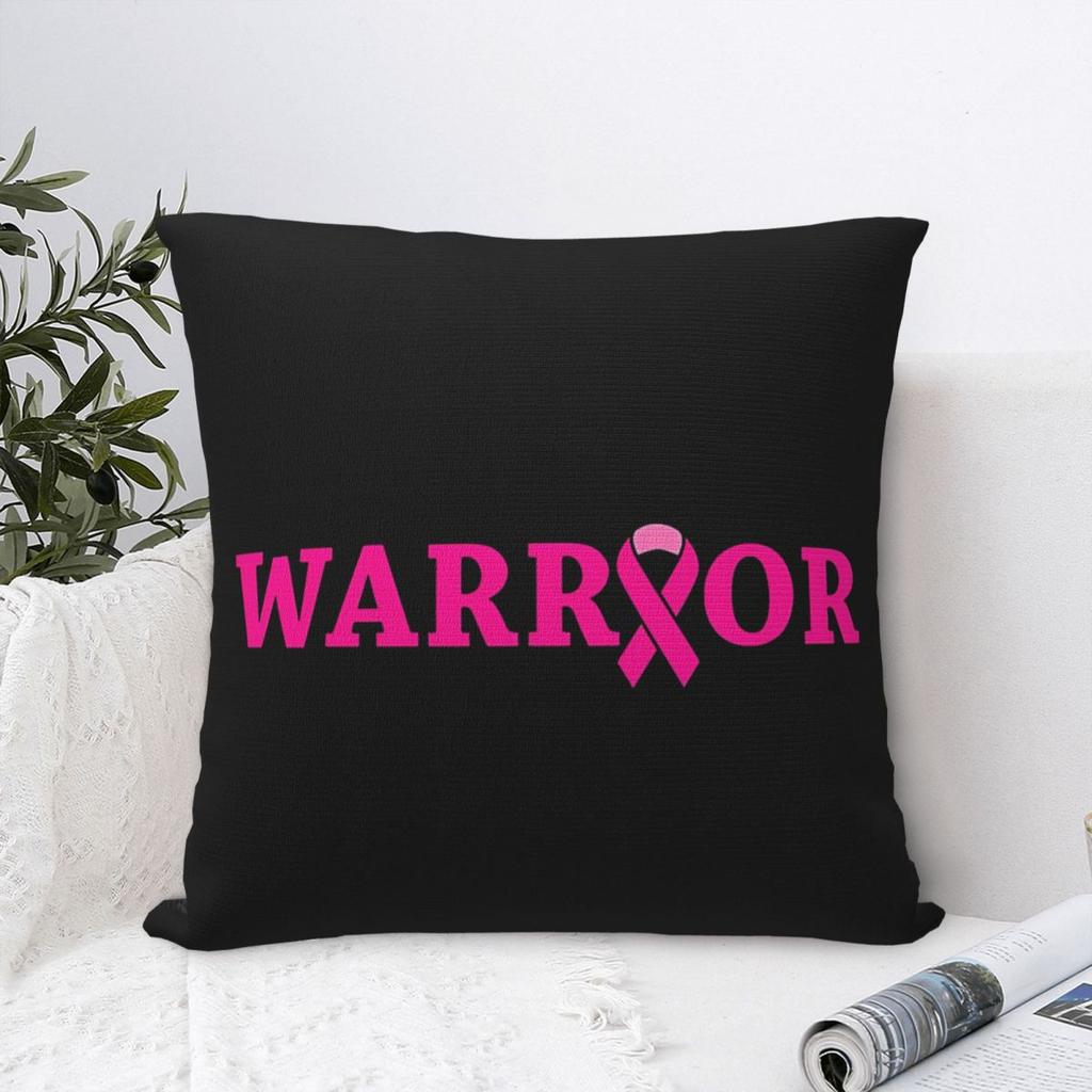 Breast Cancer Warrior Pillowcase Polyester Cushion Cover Decorative Throw Pillow Case Cover Home Dropshipping 4040cm