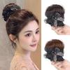 Synthetic Butterfly Bun Hair Extension Elegant Flower Bun Head Wig  for Women