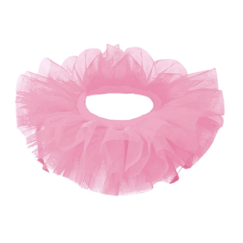 Victorian Ruffled Mesh Detachable False Collar Shawl for Children Girls Retro 3 Layered Tulle Neck Ruff Cosplay Choker