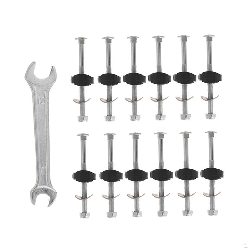 12 Pieces Trampoline Screws Bolts and Nuts Enclosure Pole Spacers Jumping Bed