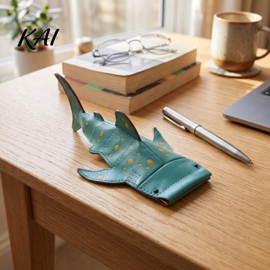 Durable Lens Protector Whale Shark Sunglasses Case, Creative Faux Leather Pencil Pouch, Eyeglass Case Portable Eyeglasses Holder for Kids Students,