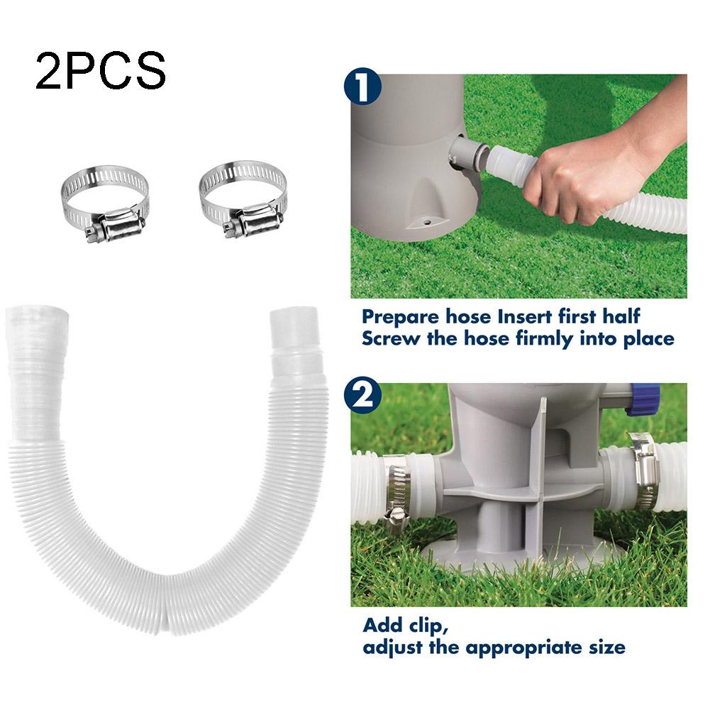2 шт. Шланг для насоса для бассейна 4 шт. Зажимы над землей