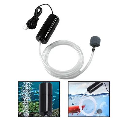 Бесшумный оксигенатор, небольшой кислородный насос, портативный мини-USB-зарядный насос для аквариума, кислородный насос для рыбоводства, принадлежности для аквариума