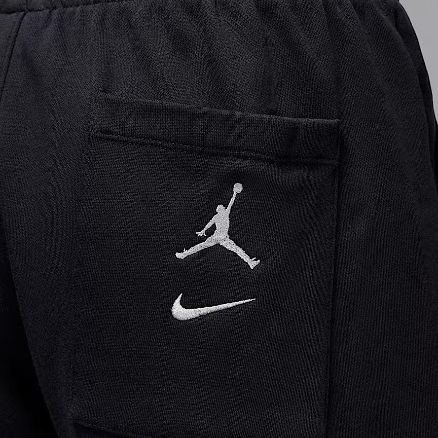 Jordan MVP SS25 Loose French Terry Drawstring Casual Shorts Men Shorts Black Light-Smoke-Grey IB7273010