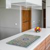 GLASS PROTECTIVE PLATE FOR STOVE 80x52 MOSAIC