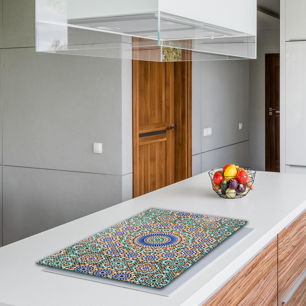 GLASS PROTECTIVE PLATE FOR STOVE 80x52 MOSAIC