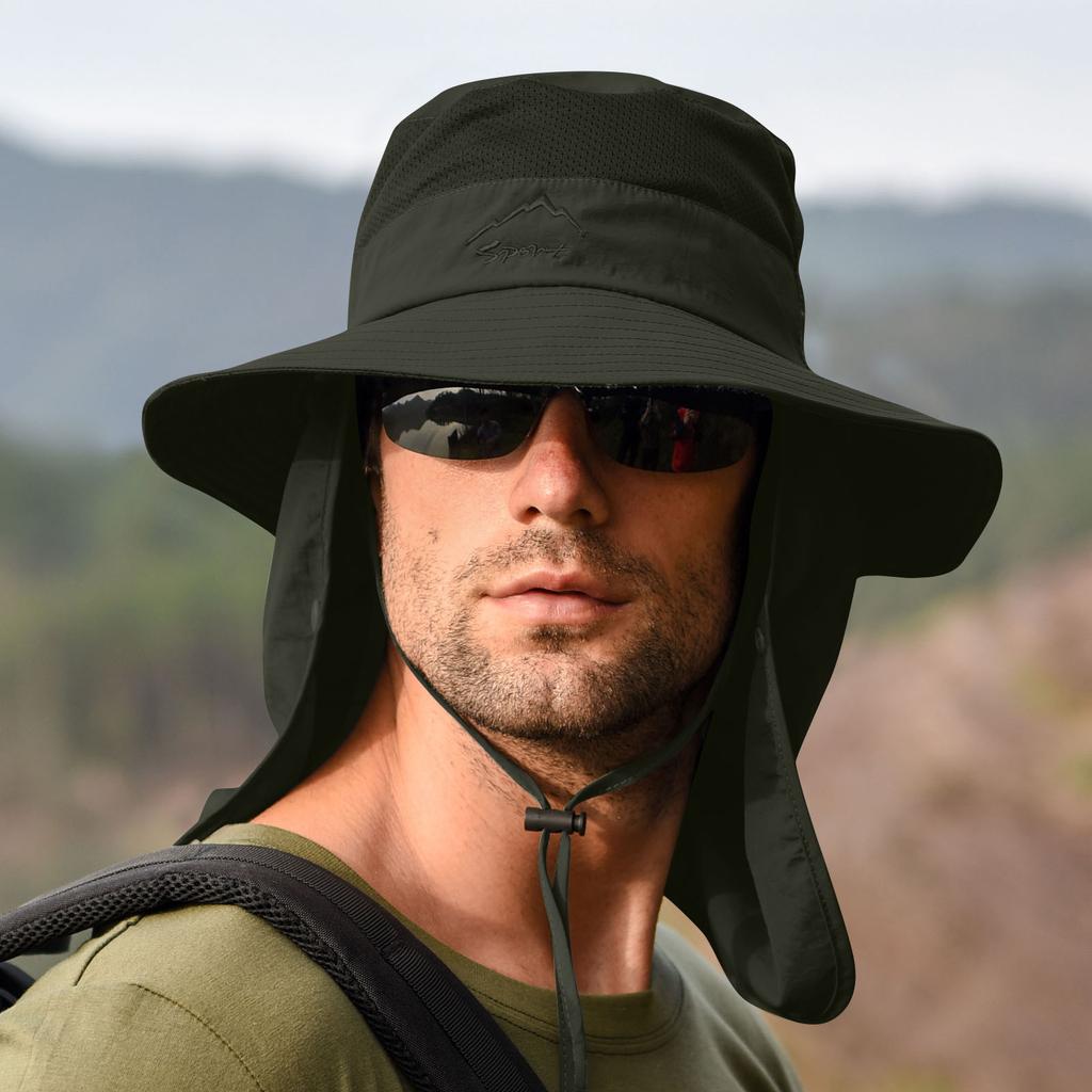 Men's Wide-Brim Fishing Hat Outdoor, Fisherman Hat, Sun Hat,Sun
