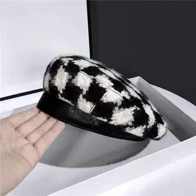 Lattice Beret Hat Fashion Slyte Winter Autumn for Women Retro Berets Cap Painter Hats Leisure Berets Caps