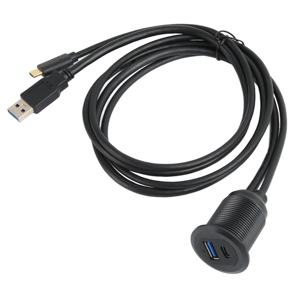 Type C 3.1 To USB 3.0 Flush Mount Cable with LED Indicators Data Transfer Plug and Play Waterproof