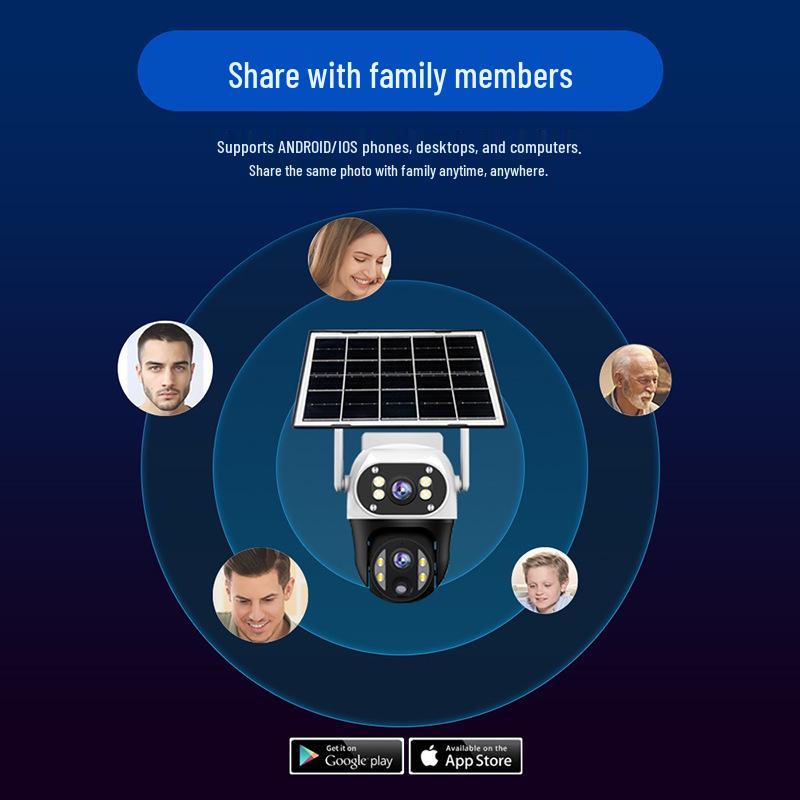 V380Pro Dual-Lens 4G Solar HD Outdoor Camera