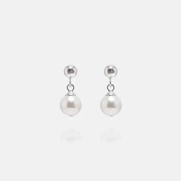 [Носит IVE] Серьга B SW с жемчугом Swarovski, серебро 925 пробы