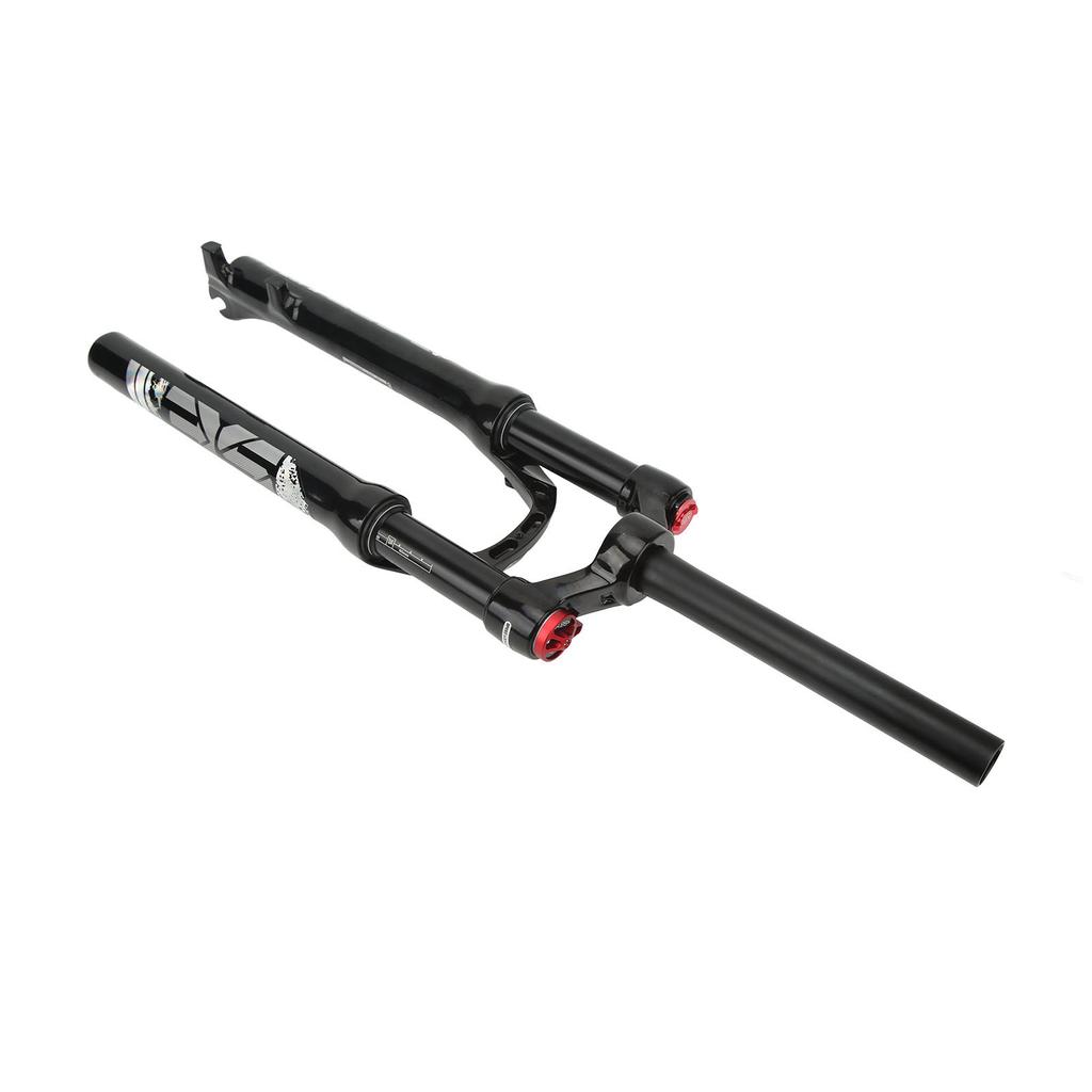 26-дюймовая амортизационная вилка для горного велосипеда, передняя вилка с прямым рулевым механизмом, ручная блокировка, черная трубка