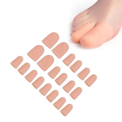 Gel Toe Caps, Big Toe Guard Cushion Toe Protectors for Blisters, Corns, Calluses, Toe Sleeve Protectors for Ingrown Toenails, 10 Pairs
