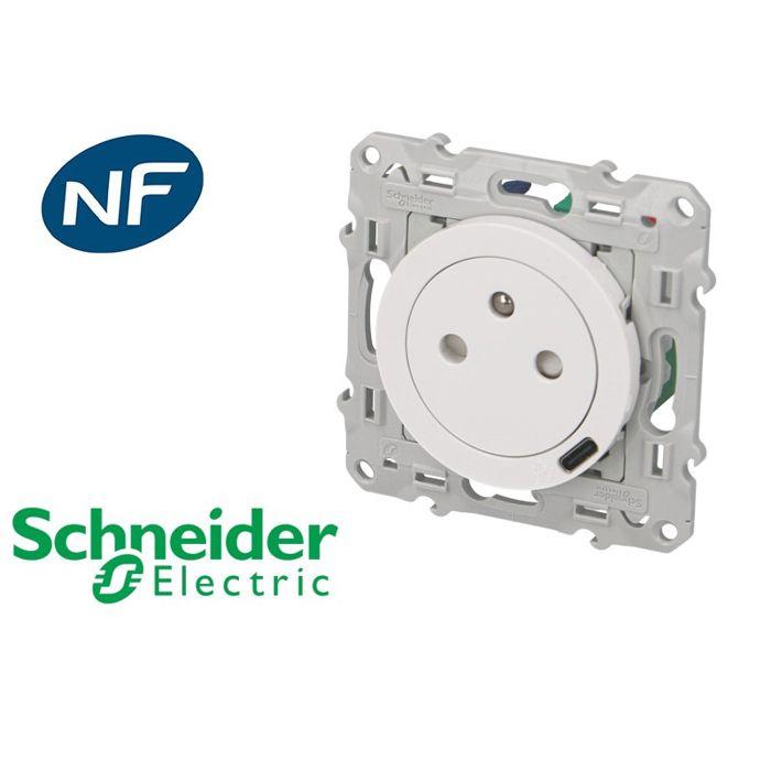 Электрическая розетка с USB - Schneider Electric - Odace - Белый - 16А - Готов к установке