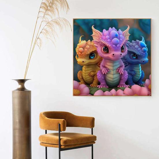 1 комплект 5D комплект алмазной живописи милый мультяшный рисунок животных яркий цвет усиливает креативность уменьшает стресс мозаика художественный набор для рукоделия