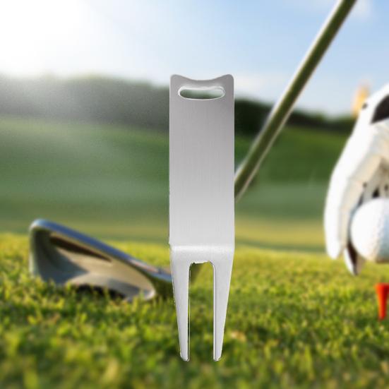 Инструмент для ремонта лунок на поле для гольфа 2 штифта Полированный Легко установить Портативный Тренировка по гольфу Гольф