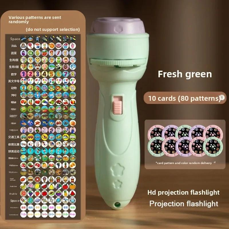 Christmas Cartoon Projection Flashlight Creative Children Flashlight Toy Projector Baby Toys Bedtime Story Book Toy for Kids
