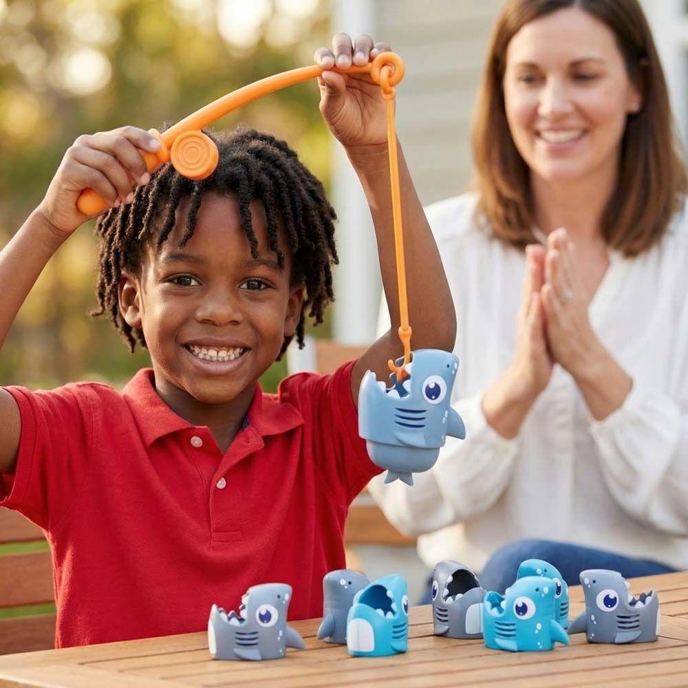 Fishing Rod Electric Fishing Toy Set Fishing Dish Fishing Game Toys  Halloween Birthday Gift