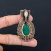 Изумруд и лунный камень, драгоценный камень, чистая медная проволока, замечательная ювелирная подвеска ручной работы
