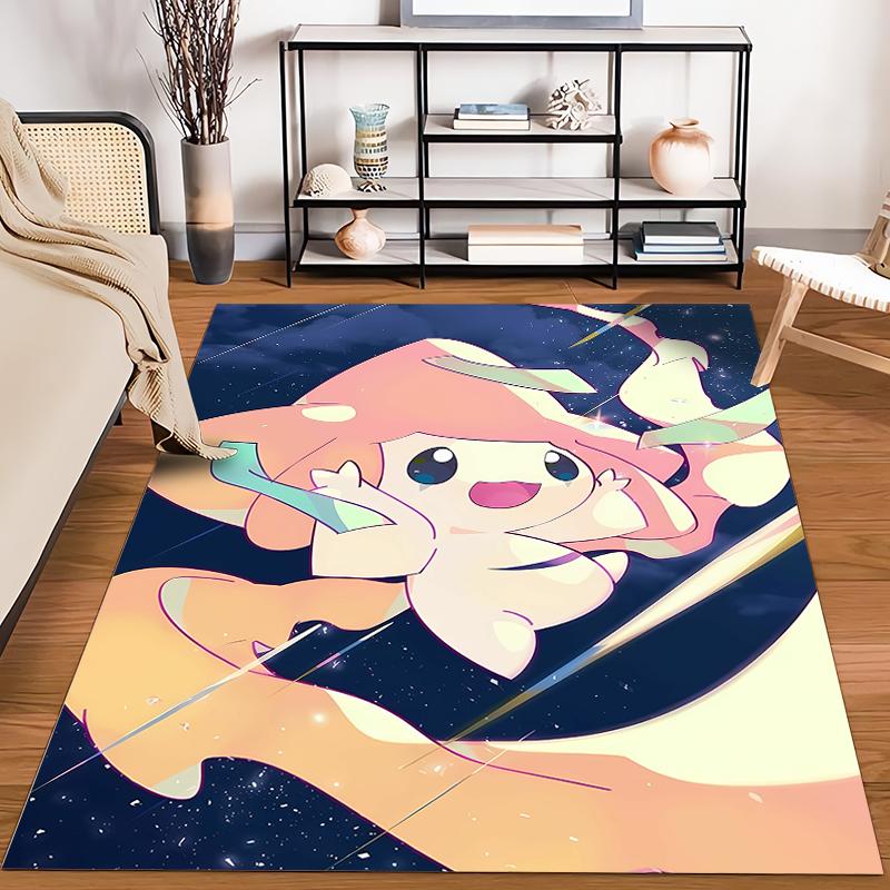 Various Sizes Pokemon Jirachi Cartoon Carpet Home Large Size Decor Rug Bedroom LivingRoom Sofa Balcony Multi Scene Available Mat