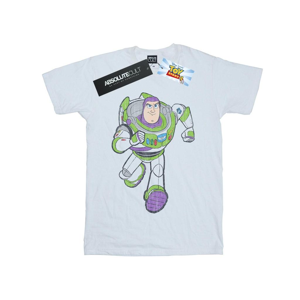 Disney Womens/Ladies Toy Story 4 Classic Buzz Lightyear Cotton Boyfriend T-Shirt