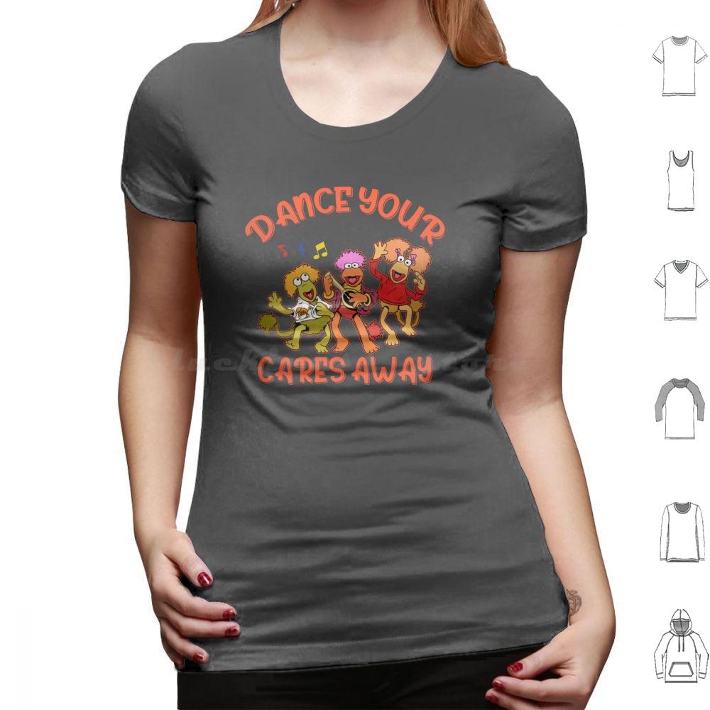 Fraggle Rock T Shirt Cotton Cool Tee Fraggle Boober Wembley Gobo Mockey Dance Your Cares Away Doozer 80s Tv Show Retro Music