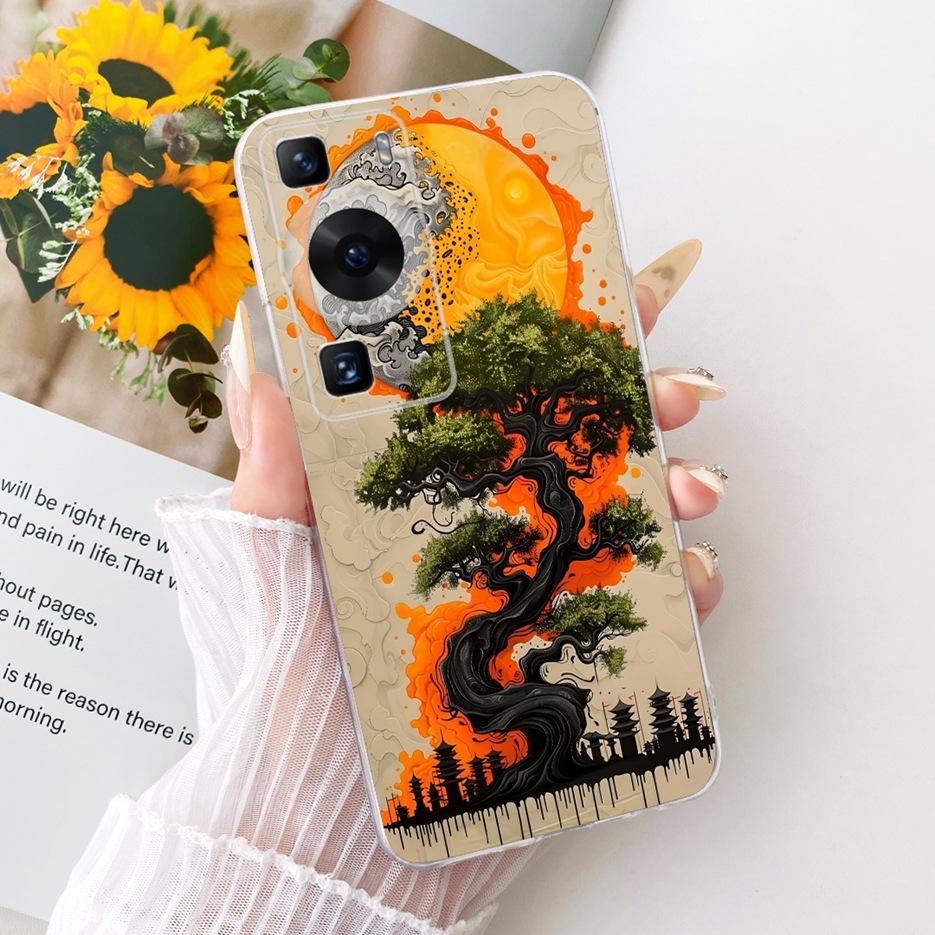 For Huawei P60 Pro Case MNA-AL00 Stylish Flowers Butterfly Painted Cover Soft Slim Phone Case For Huawei P60 Art P 60 Pro Fundas