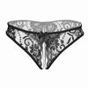 Sexy Underwear Women Thong Bragas Sexy Panties Thong Lace Transparent Hollow Open Crotch Low Waist Word Pants Ladies Briefs
