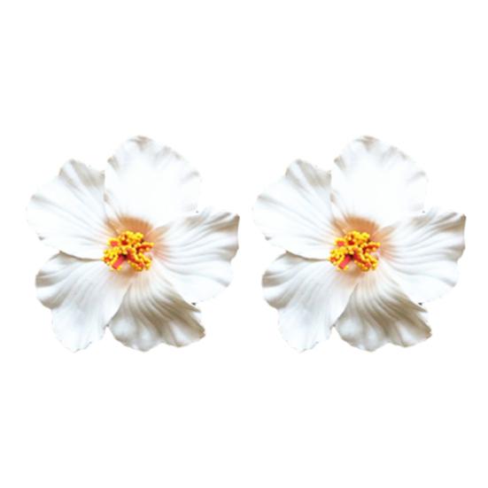 1 пара женских заколок для волос в богемном стиле, большой цветочный декор, заколки для волос, яркие цвета, заколки для волос, морские пляжные аксессуары для волос