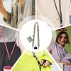 Ремешок для телефона с карманом на молнии для женщин, регулируемый шнурок для мобильного телефона через плечо с кошельком, ремешок для телефона с клипсой