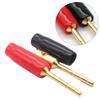 Красная и черная вилка-банан 2 мм 4N для кислорода из чистой меди