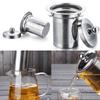 Teapot Coffee Mesh Fine Stainless Steel Tea Strainer Filters Lid