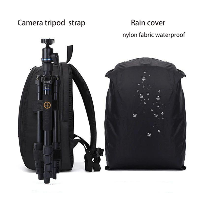 Professional Dslr Camera Backpack Waterproof Oxford Photography Bag With Laptop Compartment Tripod Holder For Outdoor Travel