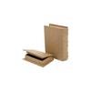 Book Boxes - Set of 2 - Paper Mache - Brown - Various Dimensions