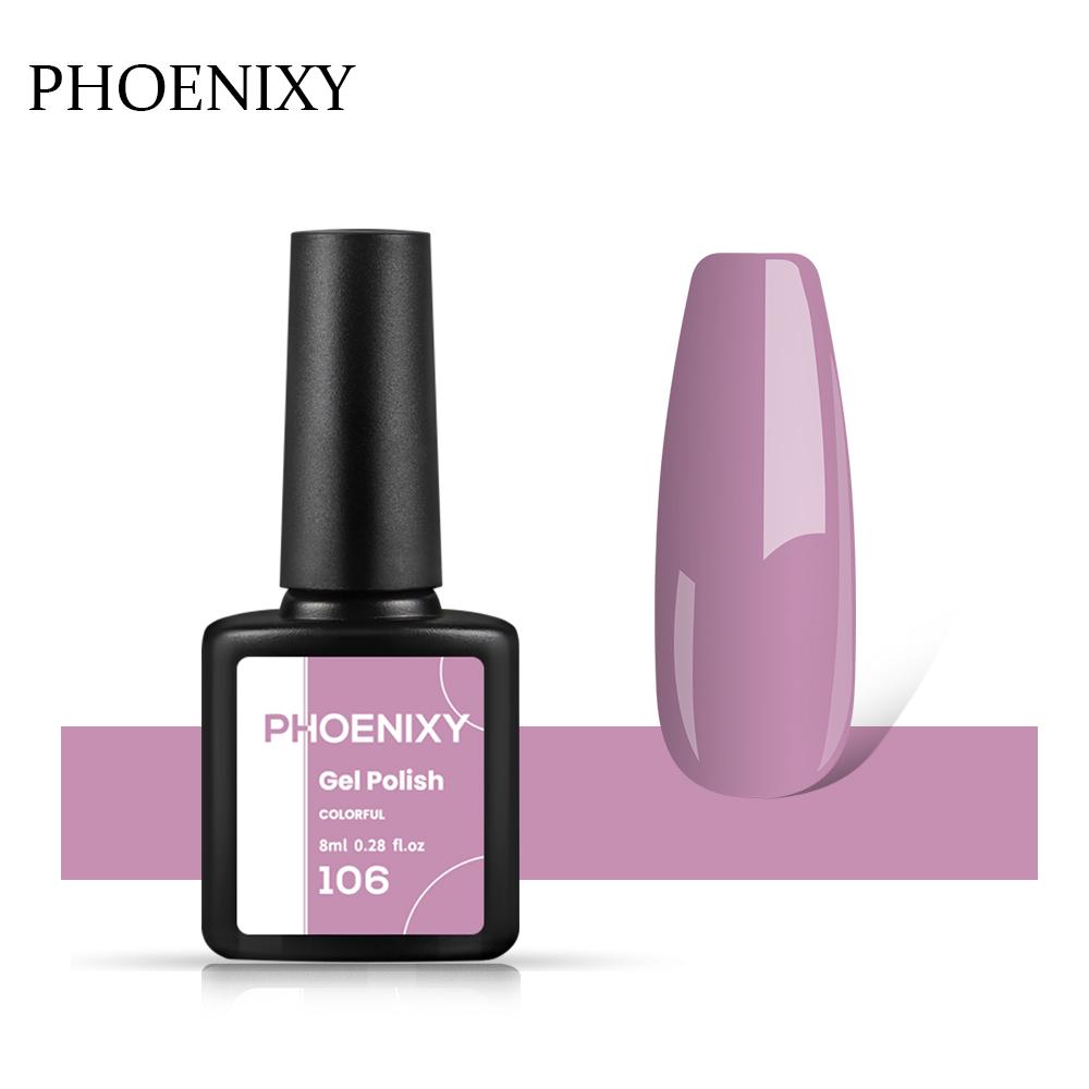 PHOENIXY, 60 цветов, гель-лак для ногтей, долговечный гель-лак, верхнее базовое покрытие, полуперманентный гель-лак, дизайн ногтей «сделай сам»